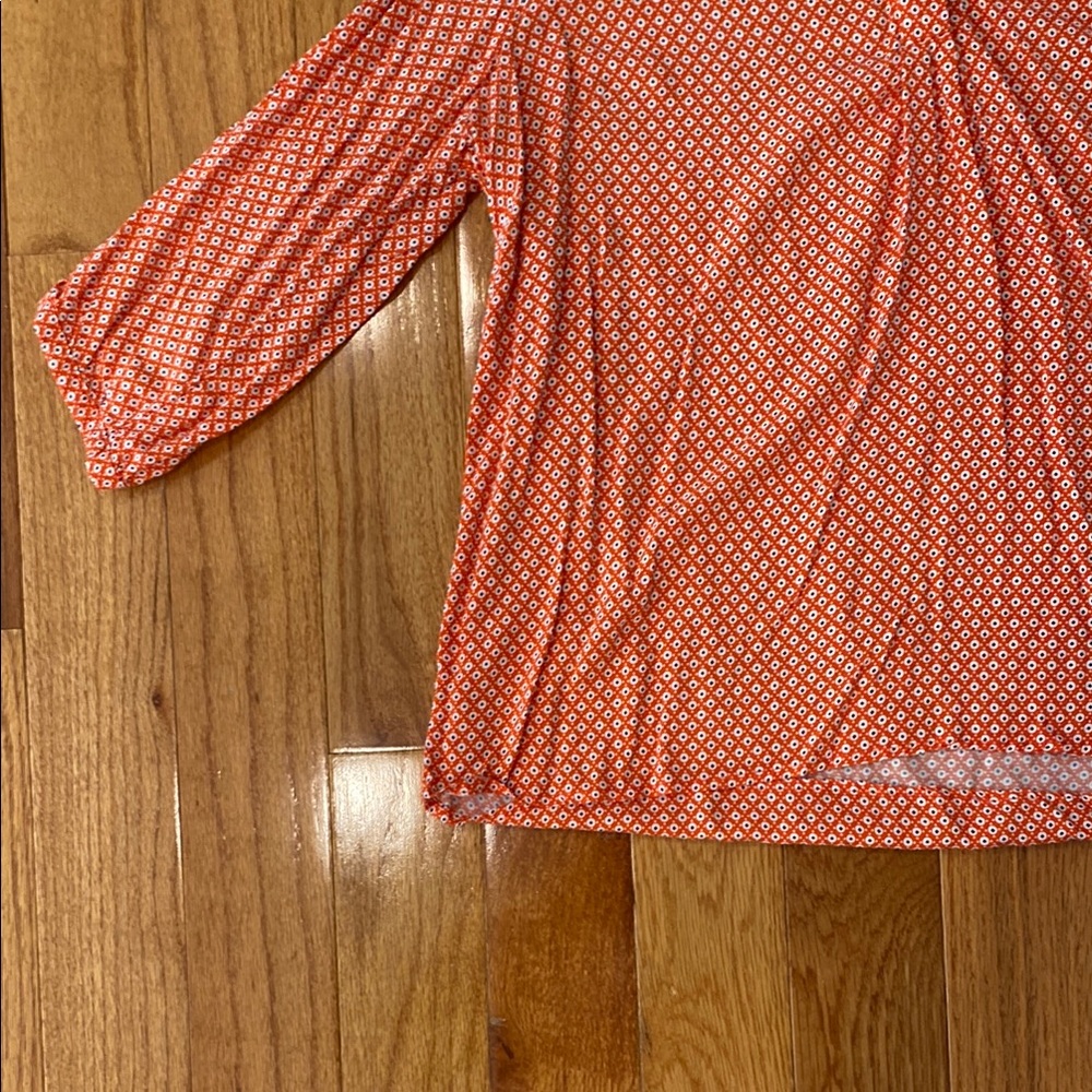 Anne Carson Orange Patterned Blouse - Picture 5 of 7